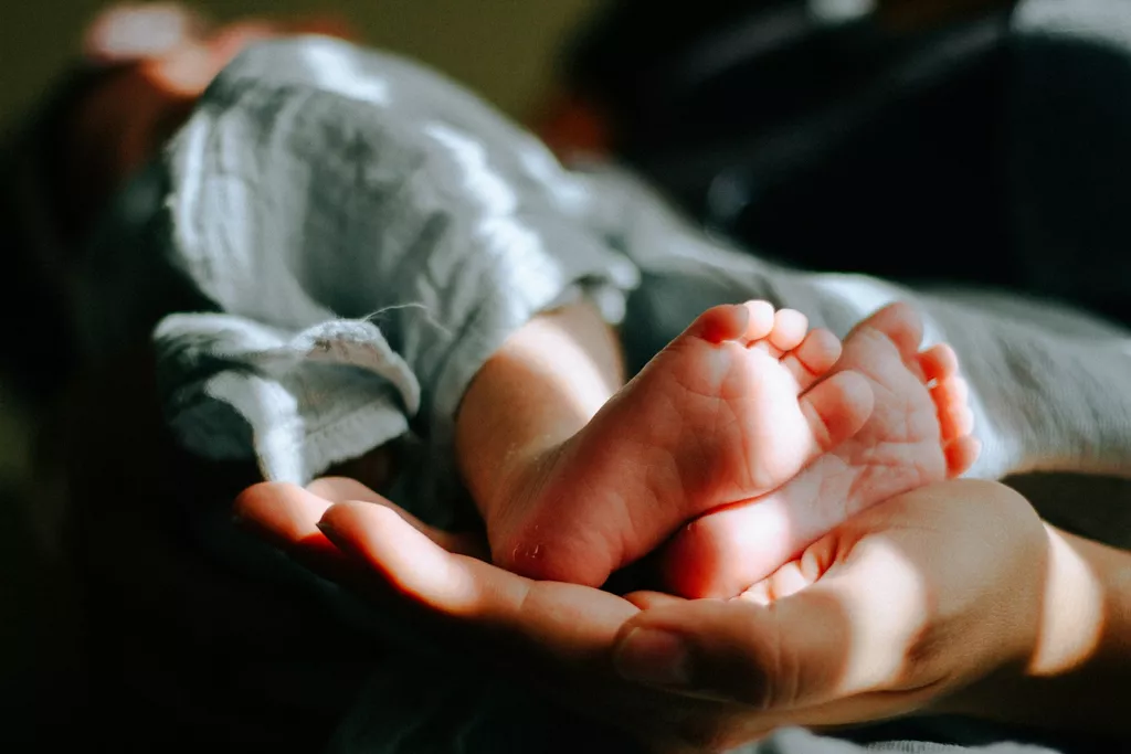 Newborn baby feet